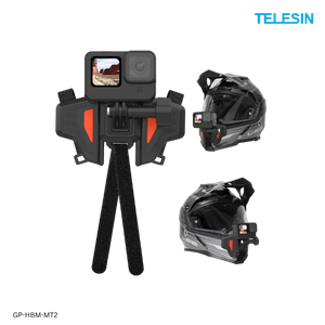 Telesin 2nd Generation Helmet Chin Mount for Action Cameras - Orange